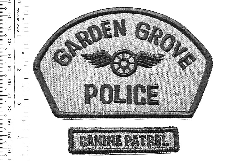K-9 PD Garden Grove Municipal Department Canine Patrol California NO TARIFF