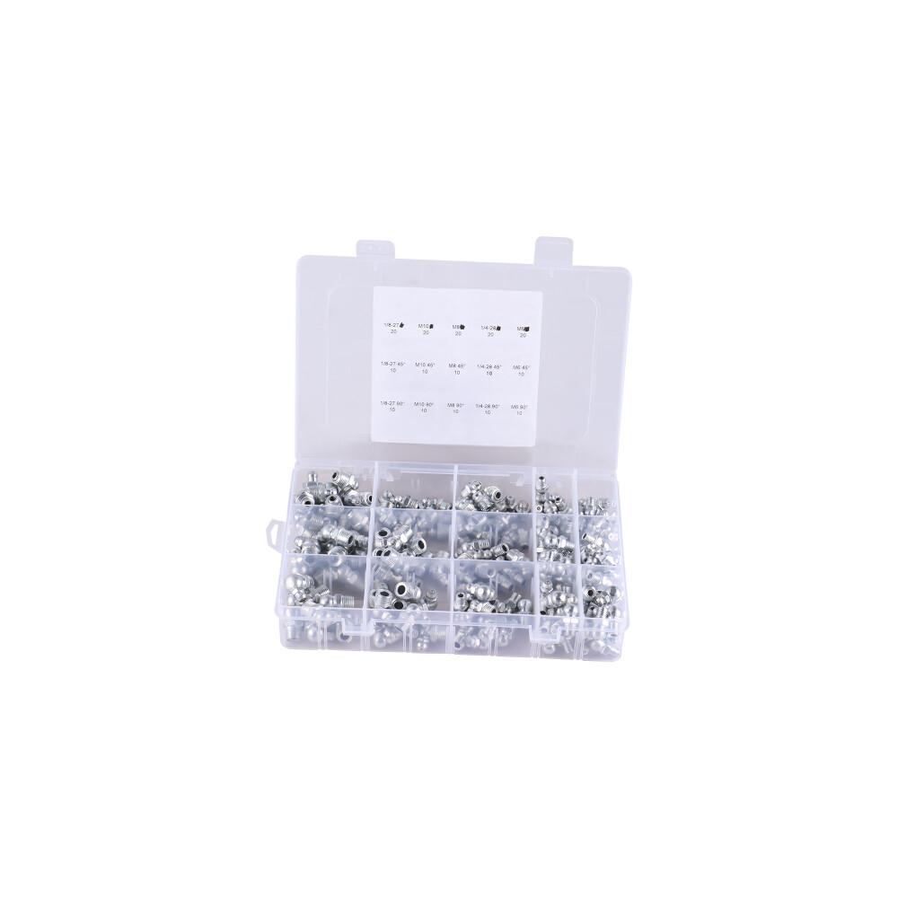 Metric Grease Fittings Kit, 400/320Pcs Hydraulic Grease Zerk Assortment Kit