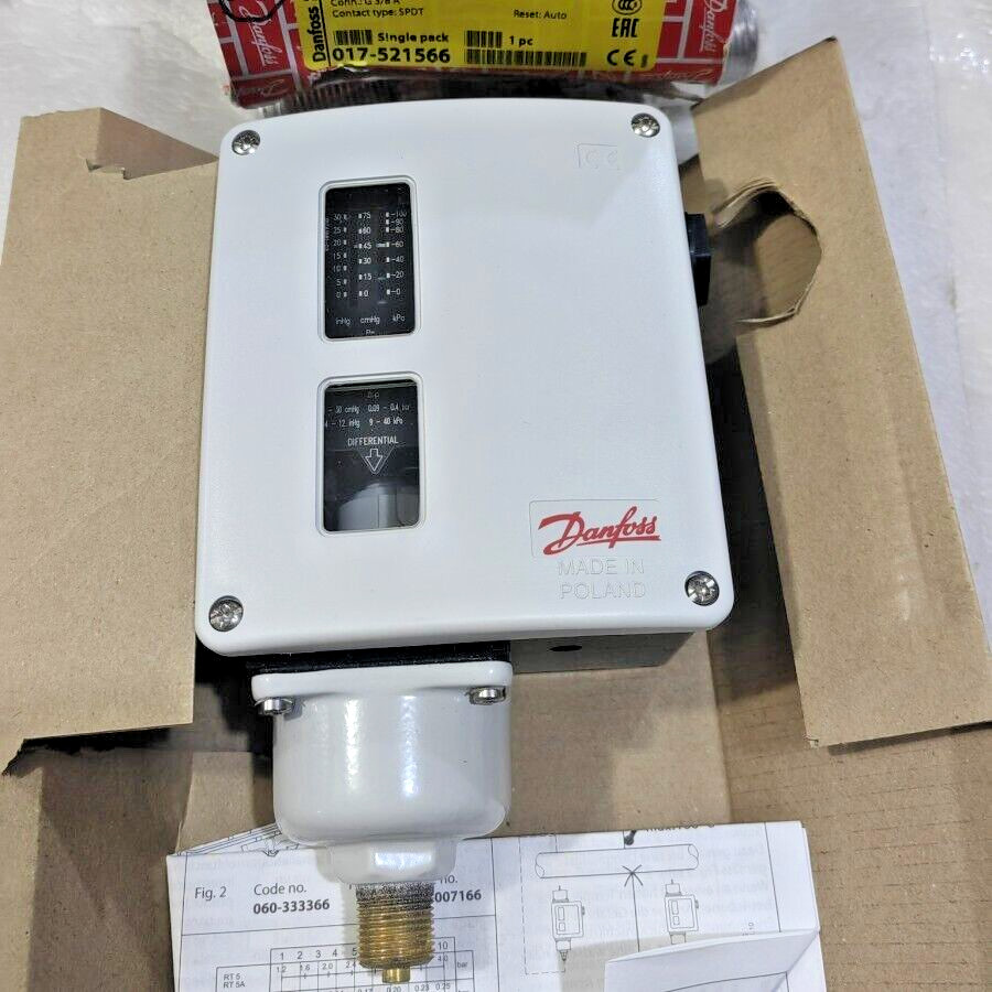 For Danfoss 017-521566 Pressure switch, RT121, 1 bar-