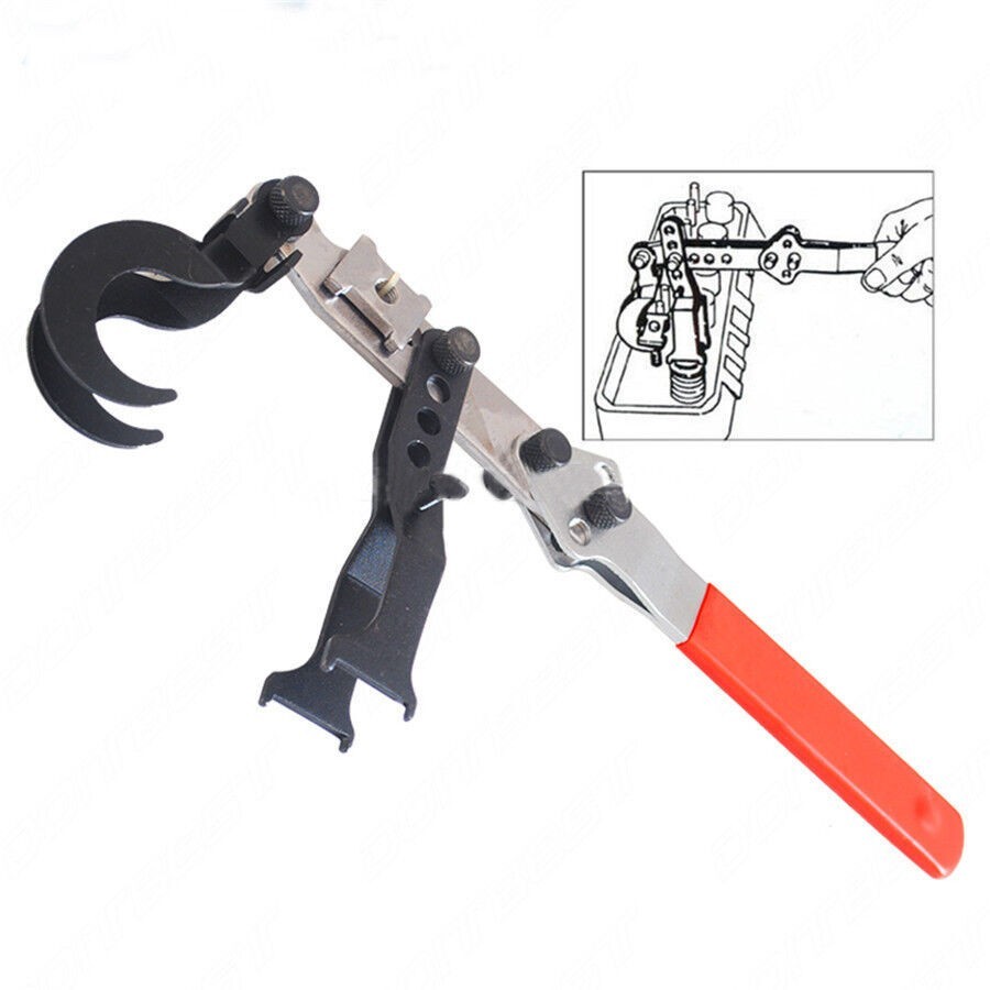 Valve Spring Compressor Lever Type OHV/OHC Engine Seal Keeper Removal Tool Kit