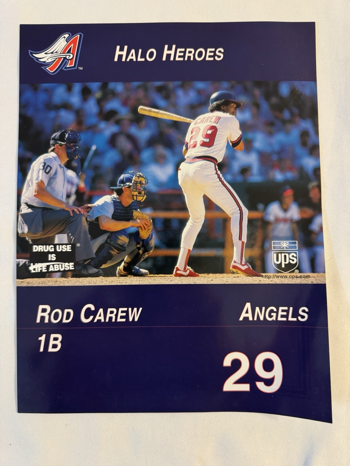 Two Rod Carew California Angels Stat Sheets