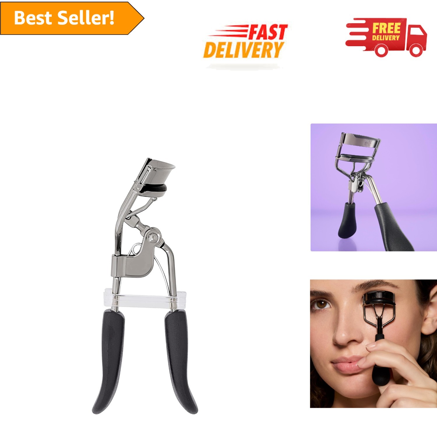 Eye-Opening Eyelash Curler with Extra Rubber Pad - Silver and Cruelty-Free