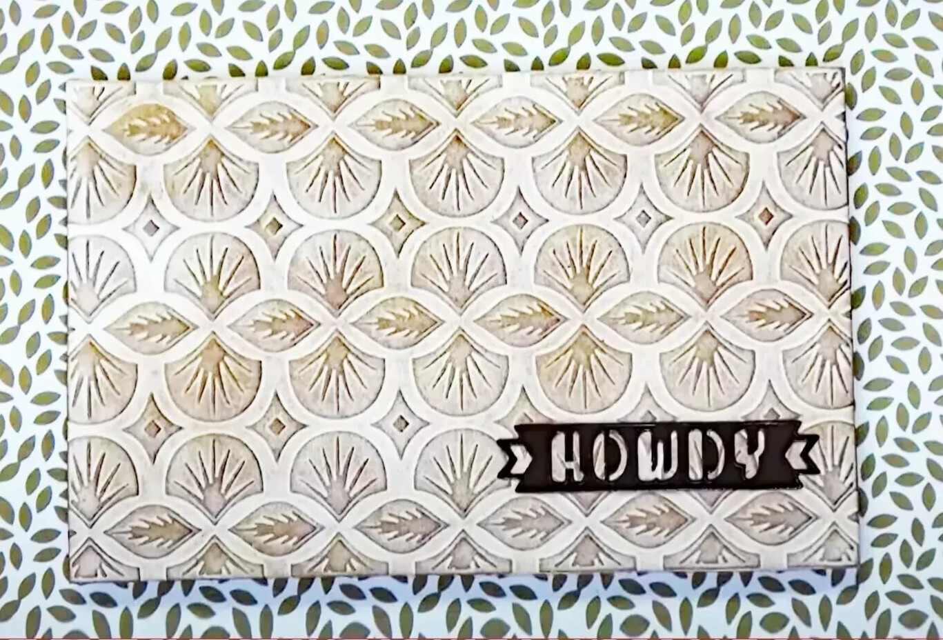 NEW Sizzix DECO LEAVES Textured Impressions Mini Embossing Folder 666264