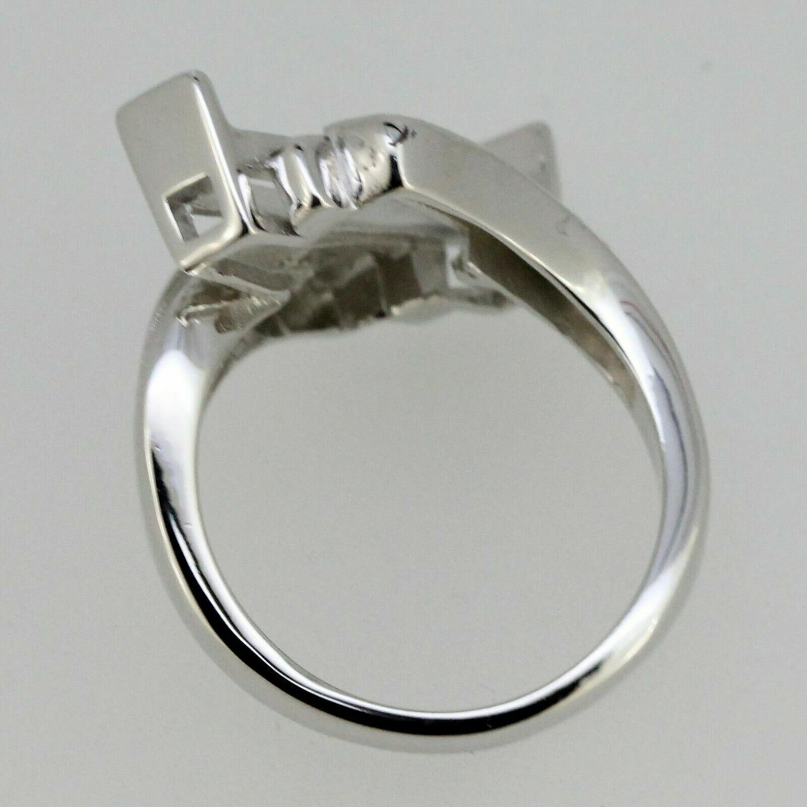 Sterling Silver Semi Mount Ring Setting Long Emerald OCT 18x4mm White Topaz
