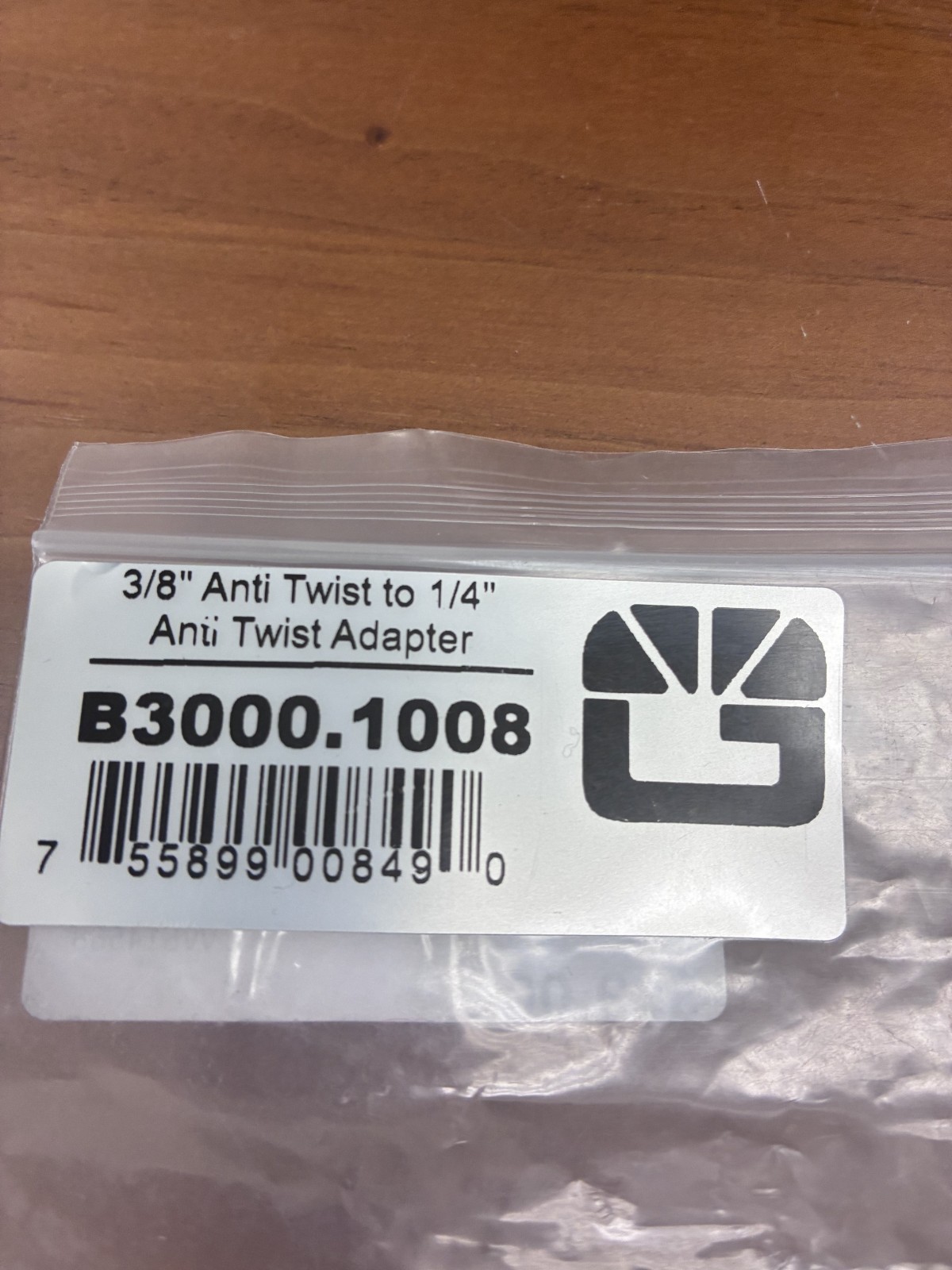 Bright Tangerine 3/8 Anti Twist to 1/4 Anti Twist Adapter B3000.1008