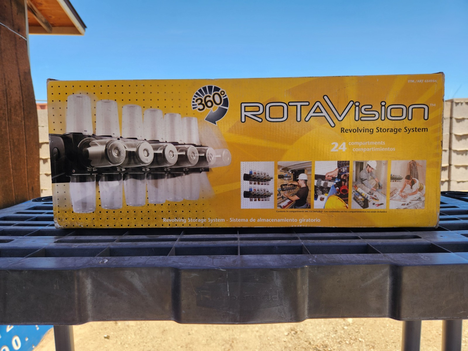 Rotavision Revolving Storage Organizer 24 Compartments 21"x5"x7.6" New Open Box