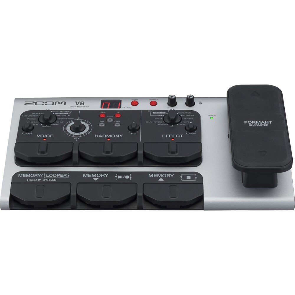 Zoom V6-SP Multi-Effects Vocal Processor Pedal Bundle with AKG K240 Headphones
