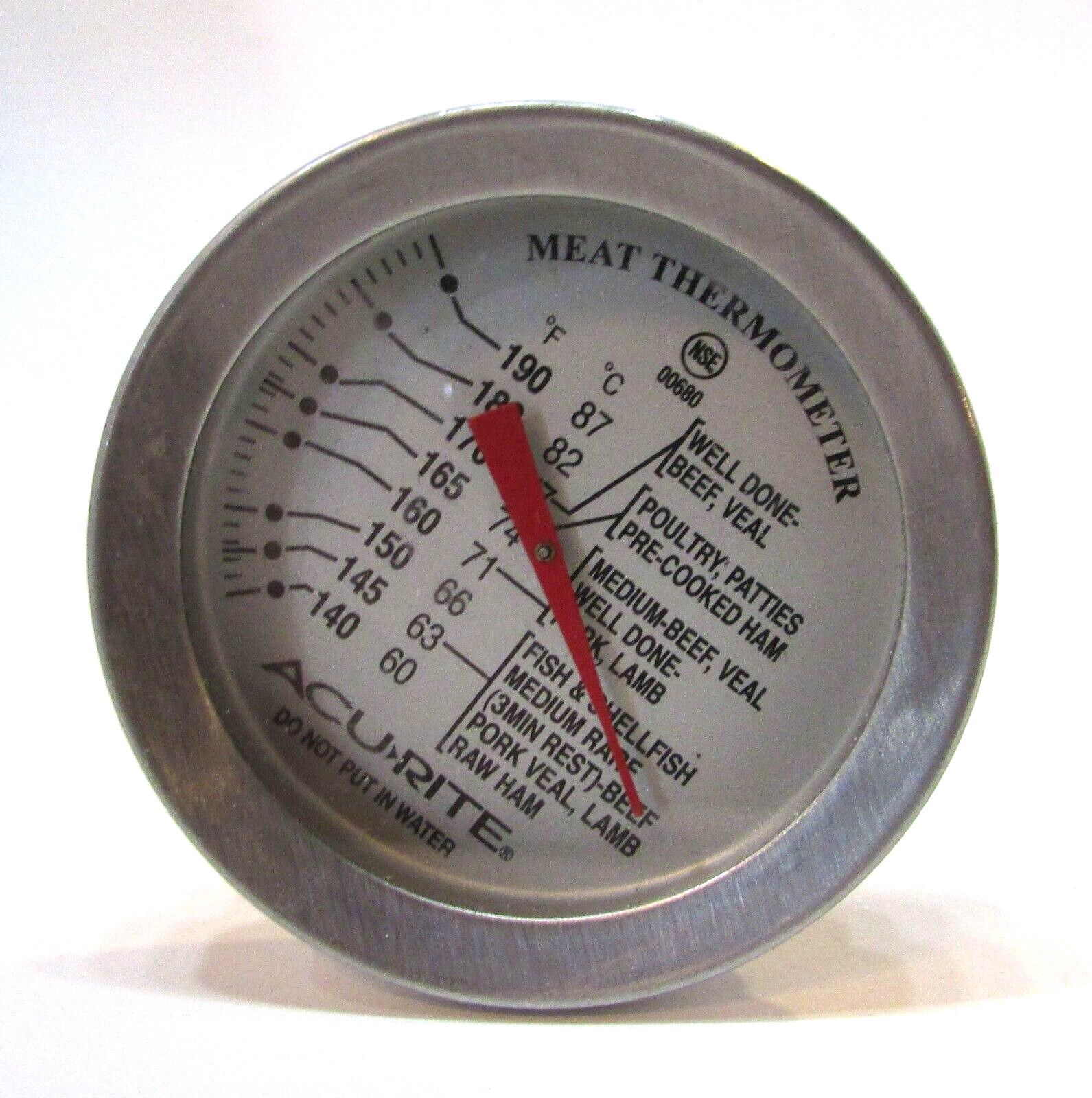 Good Working Vintage 1980's Acurite Analog Probe Prong Style Meat Thermometer