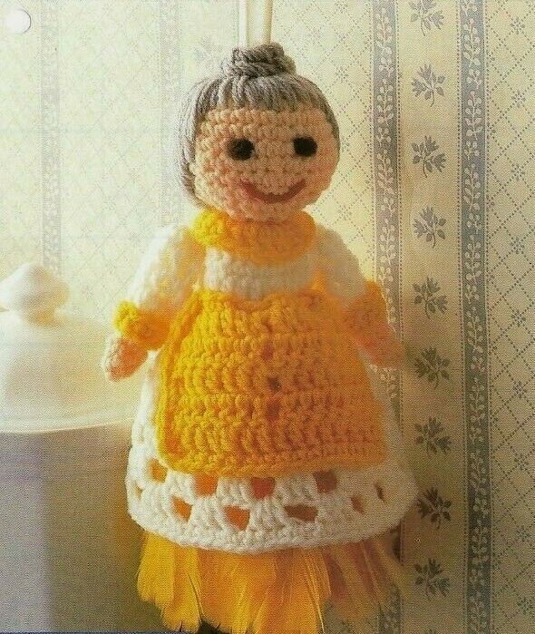 LADY DUSTER COVER HOME DECOR DIGEST SIZE CROCHET PATTERN INSTRUCTIONS