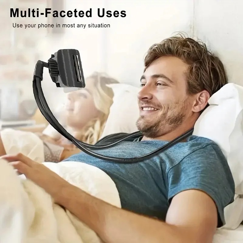 Universal Mobile Phone Holder Extendable Neck Hanging Selfie Stick Rack