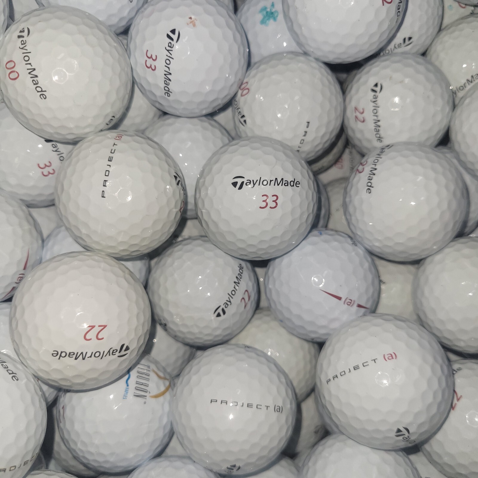 24 TaylorMade Project (a) Used Golf Balls 4A Grade AAAA
