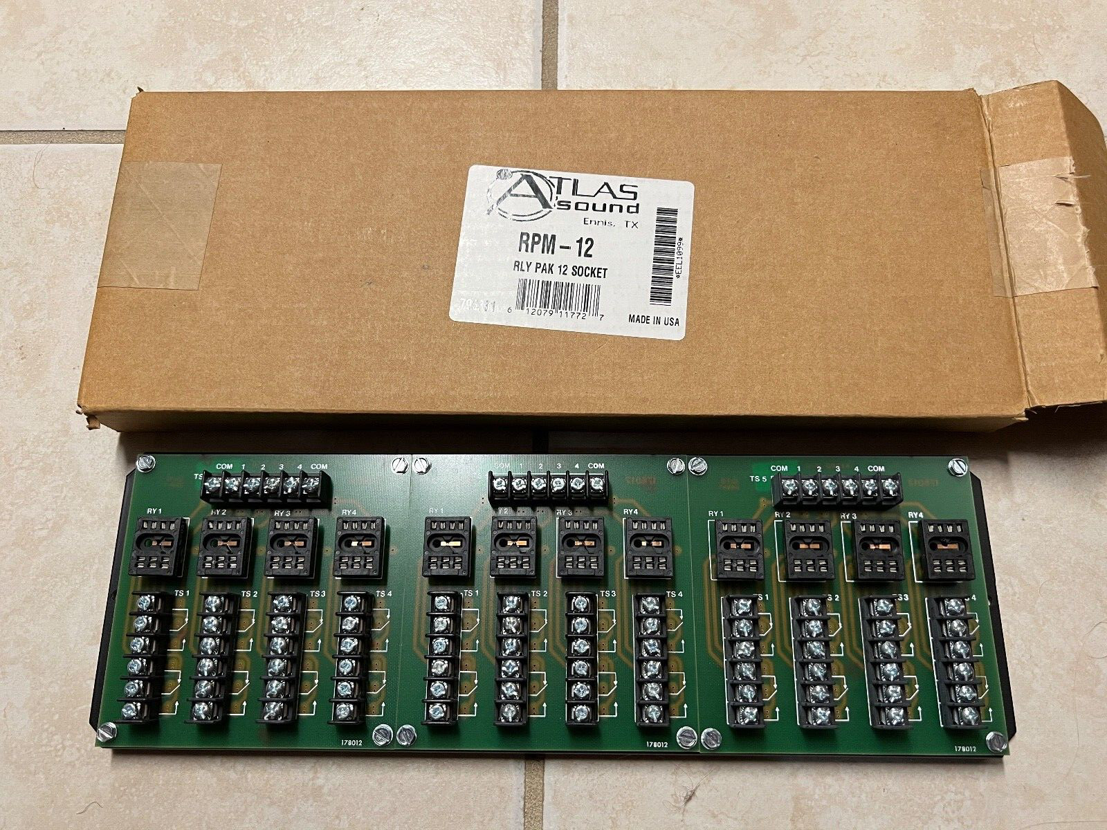 Atlas Sound RPM-12 Rly Pak 12 Socket New in Box