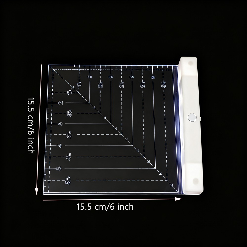Transparent Glow Acrylic Quilting Ruler Durable Patchwork Ruler