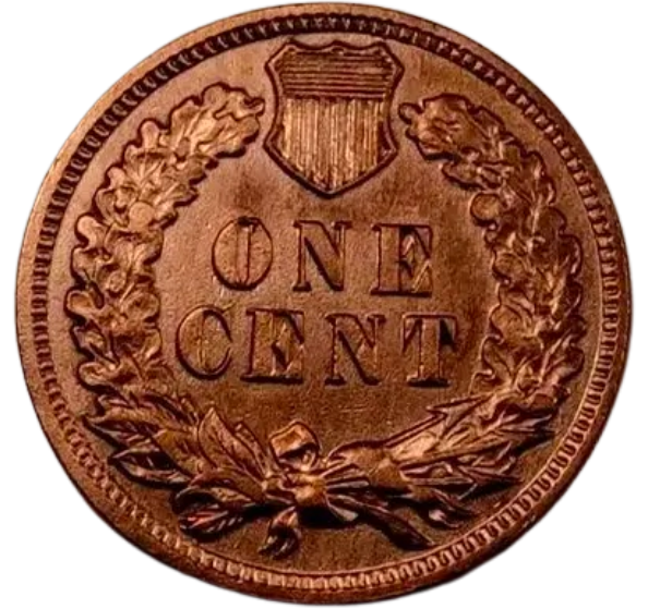 1890 Indian Head Penny Cent ~ Borderline Uncirculated (AU++) Red