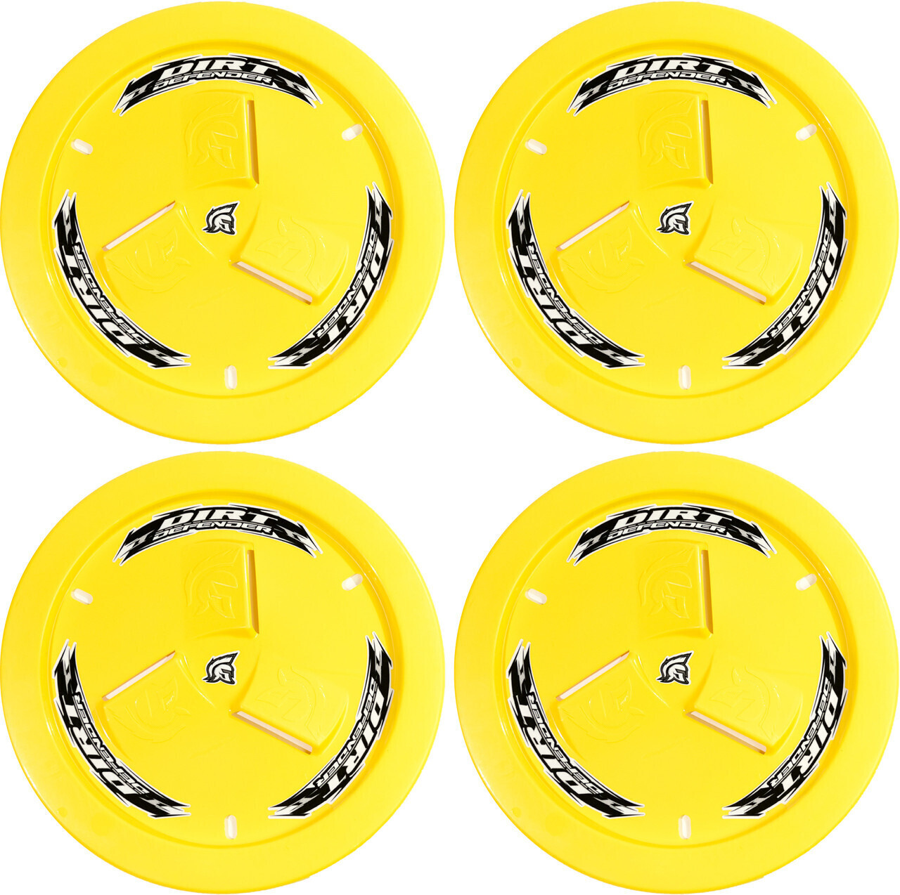 Dirt Defender Vented Wheel Covers Yellow 4 Pack