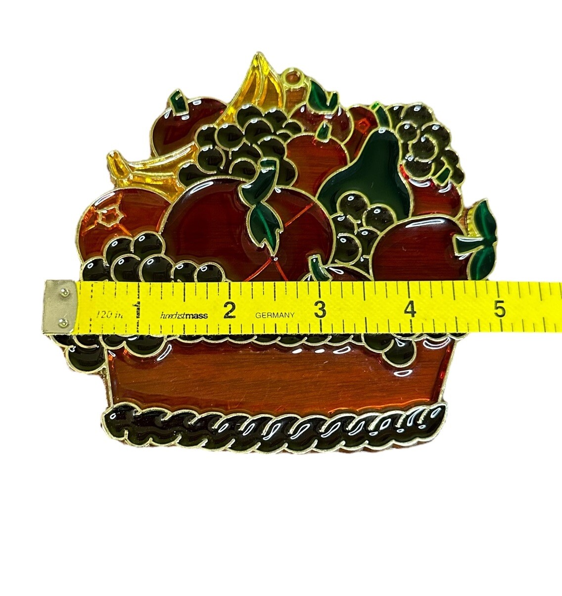 Fruit Basket Sun Catcher Window Decor 4.5”