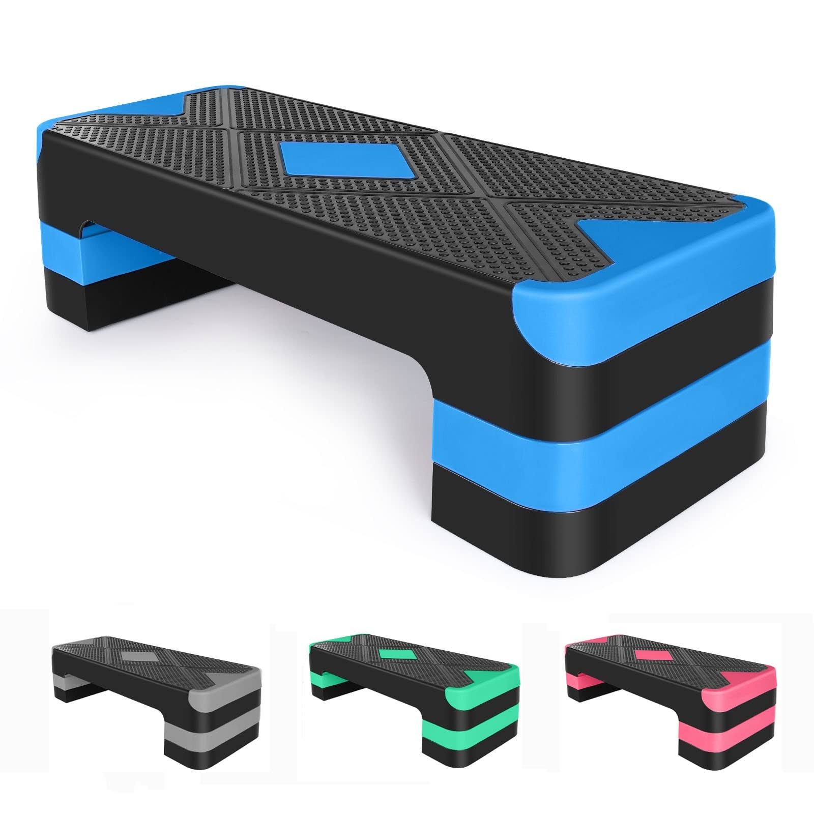 Adjustabl Aerobic Stepper Fitness Step Platform Health Workout for Sports Tra...