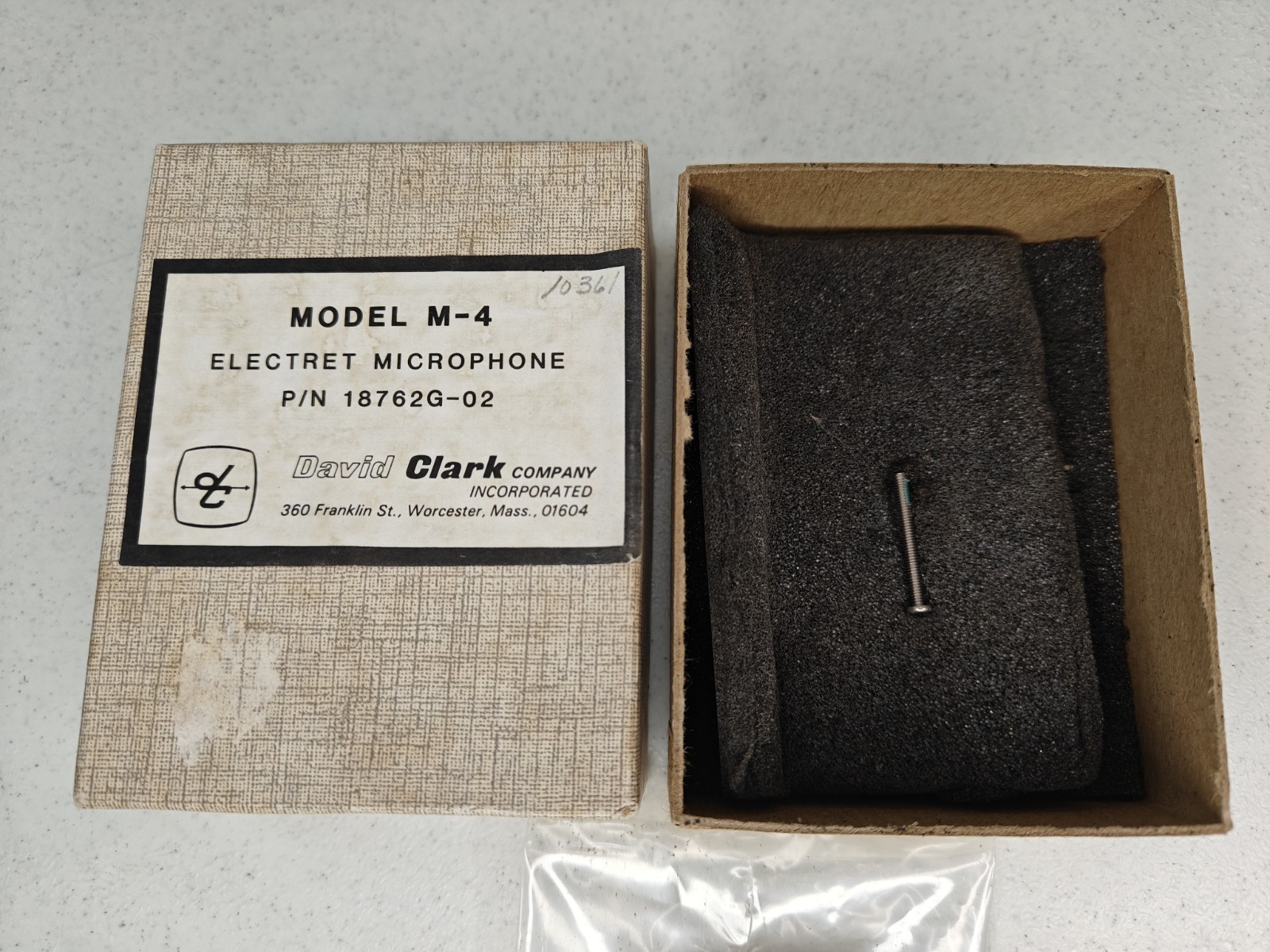Replacement Electret Aviation Microphone David Clark P/N 18762G-02 Noise Cancel