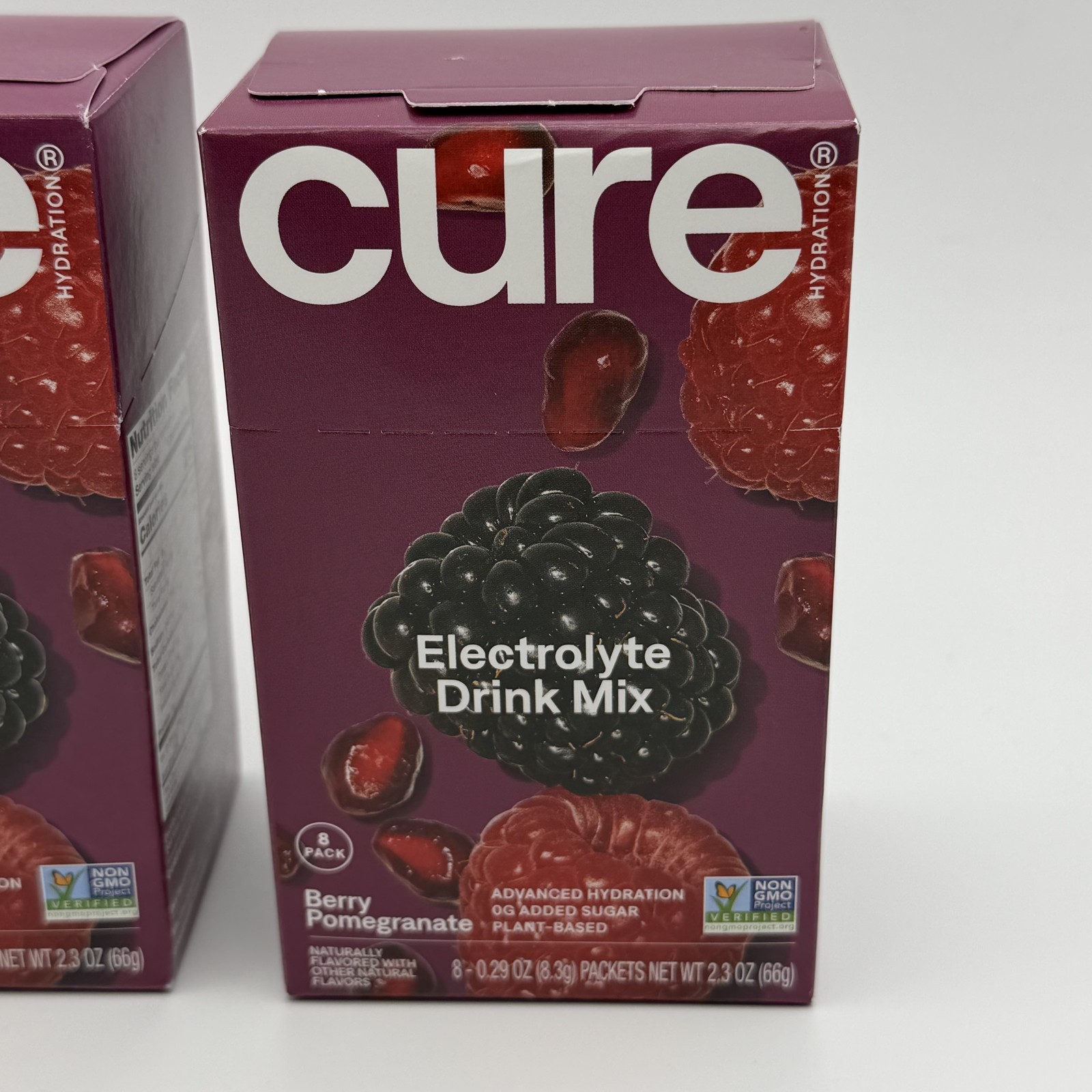 Cure Hydration Electrolyte Drink Mix Berry Pomegranate 8-Pack (3 Boxes Total)