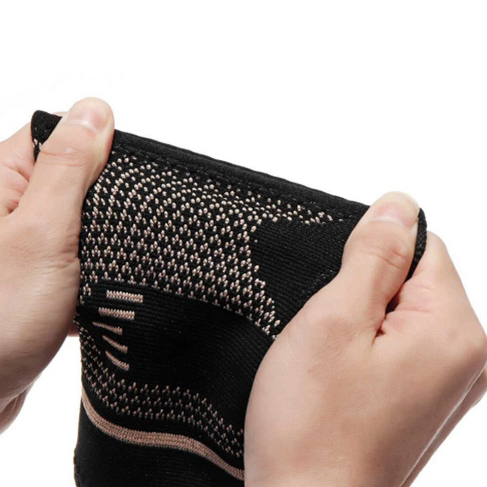 2pcs Copper Wrist Compression Sleeve Comfortable Hand Brace Support for Arthriti