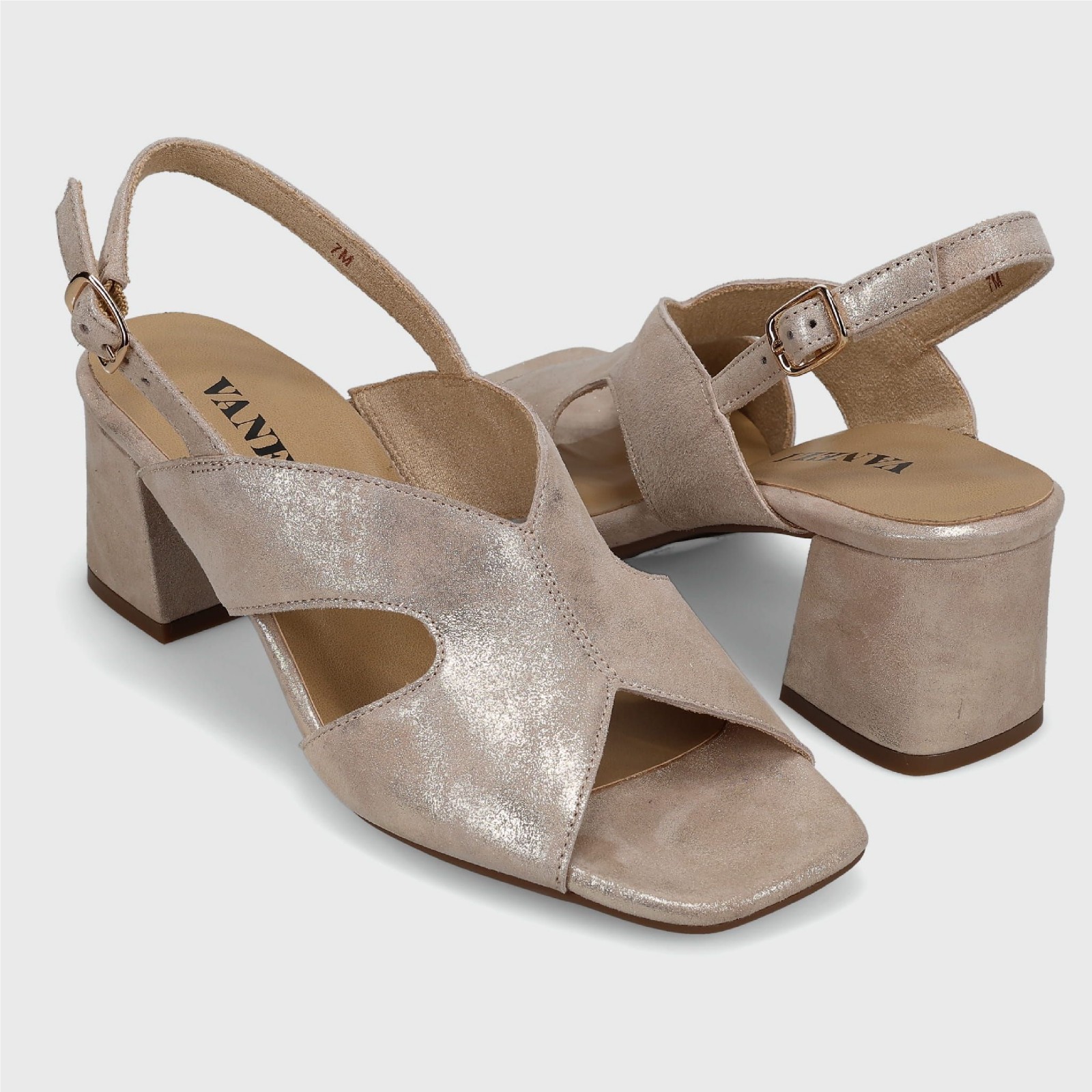 Vaneli Daffy Squared-toe slingback sandal 2 color Available