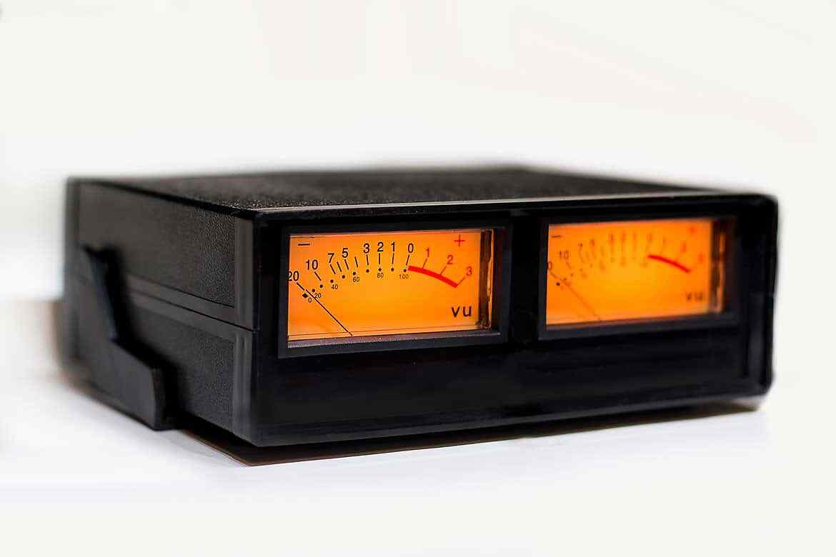 Analog VU Meter Audio Visualiser Warm Display dB Meters STEREO Studio PRO XLR