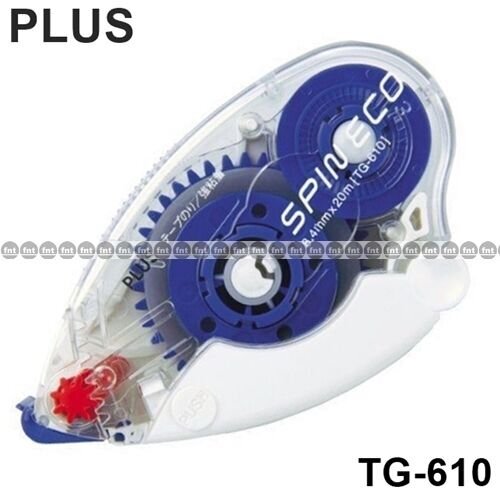 [Plus] Glue Tape Double Sided Vellum Adhesive Refillable Dispenser [TG-610] x 1