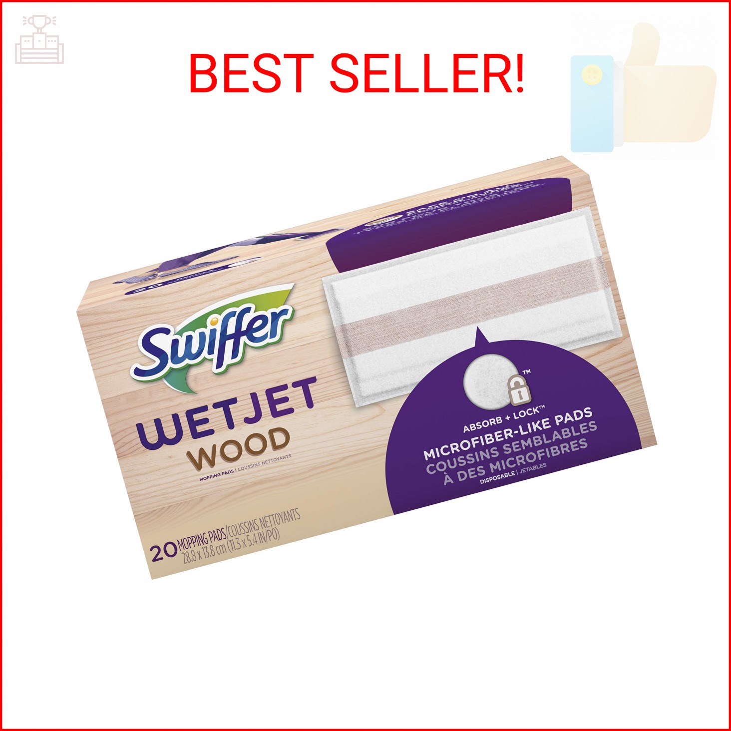 Swiffer WetJet Mops for Floor Cleaning, Hardwood Floor Cleaner Spray Mop Pad Ref