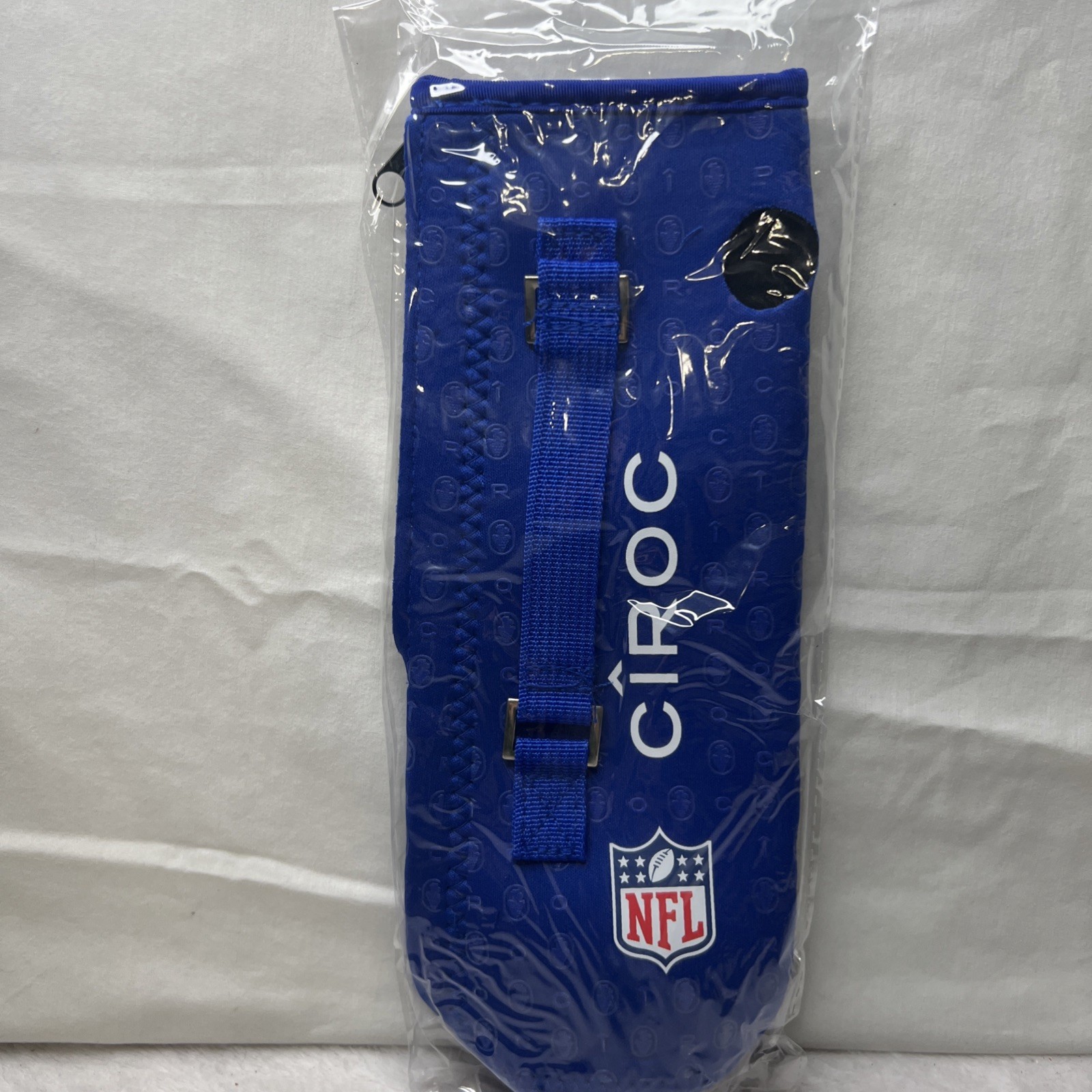 Official NFL Ciroc Bottle Holder Sleeve Bag Koozie Carrying Strap Logo New Blue