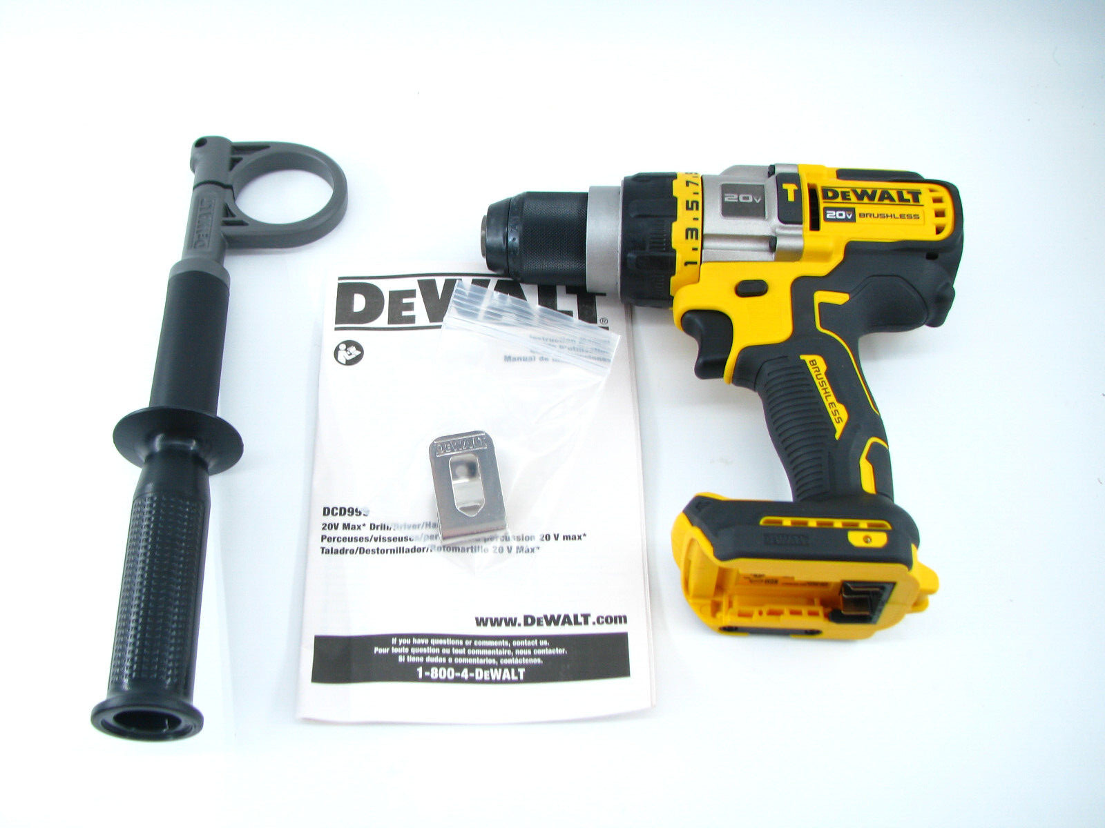 NEW DEWALT DCD999 20v MAX 1/2” 3 Speed Hammer Drill Flexvolt Adv Dcd999b 20 Volt