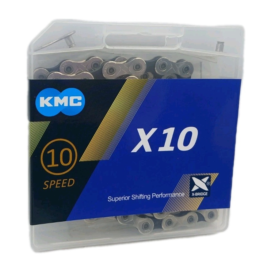 Bike Chain X10, KMC 10-Speed Bike Chain,1/2" X 11/128" - 116 Links