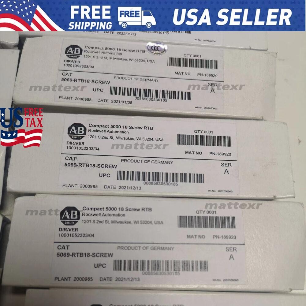 New Sealed AB 5069-RTB18-SCREW Compact 5000 18-Screw in box US Free Tax