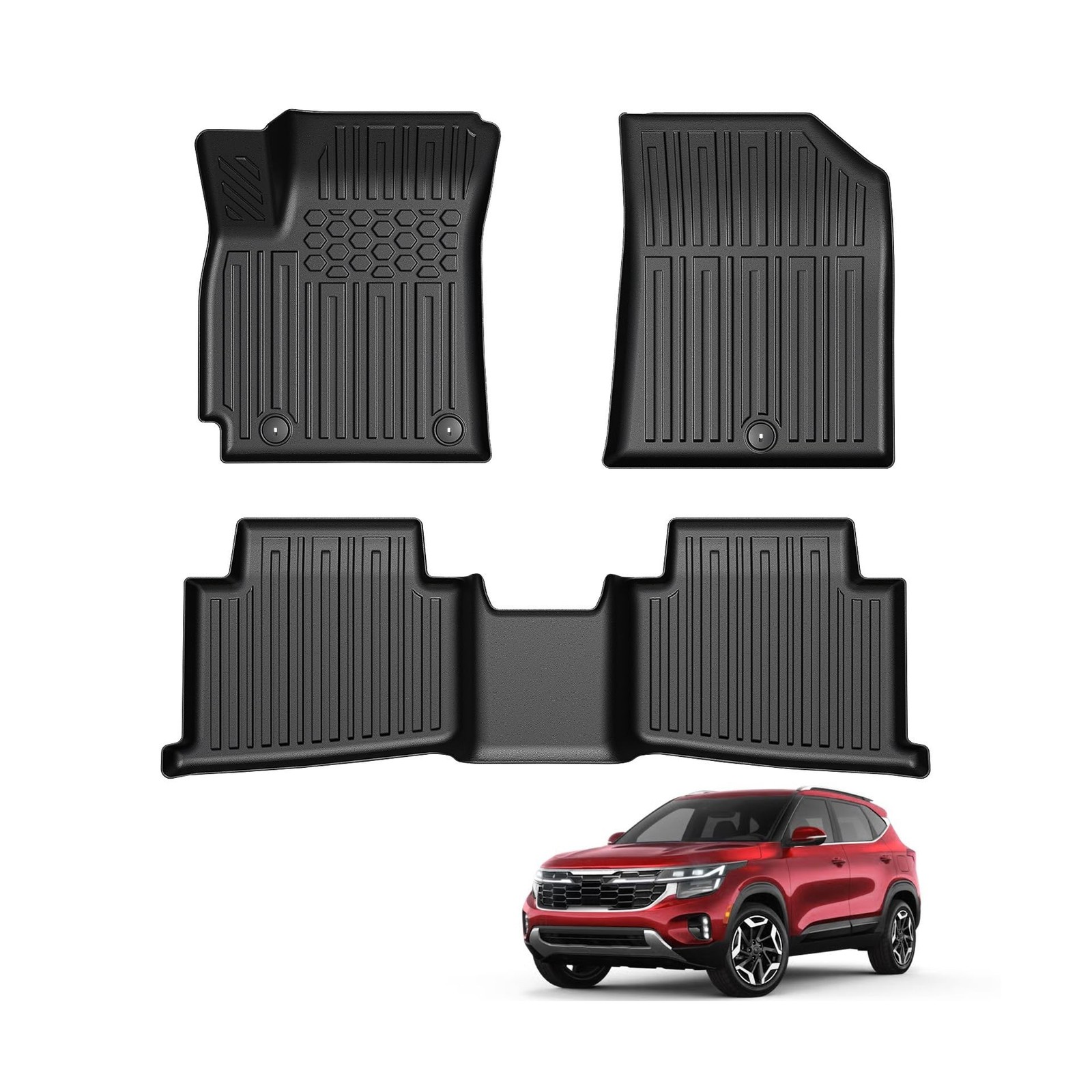 Floor Mats for Kia Seltos 2026 2025 2024 | All Weather Odorless Floor Liners,...