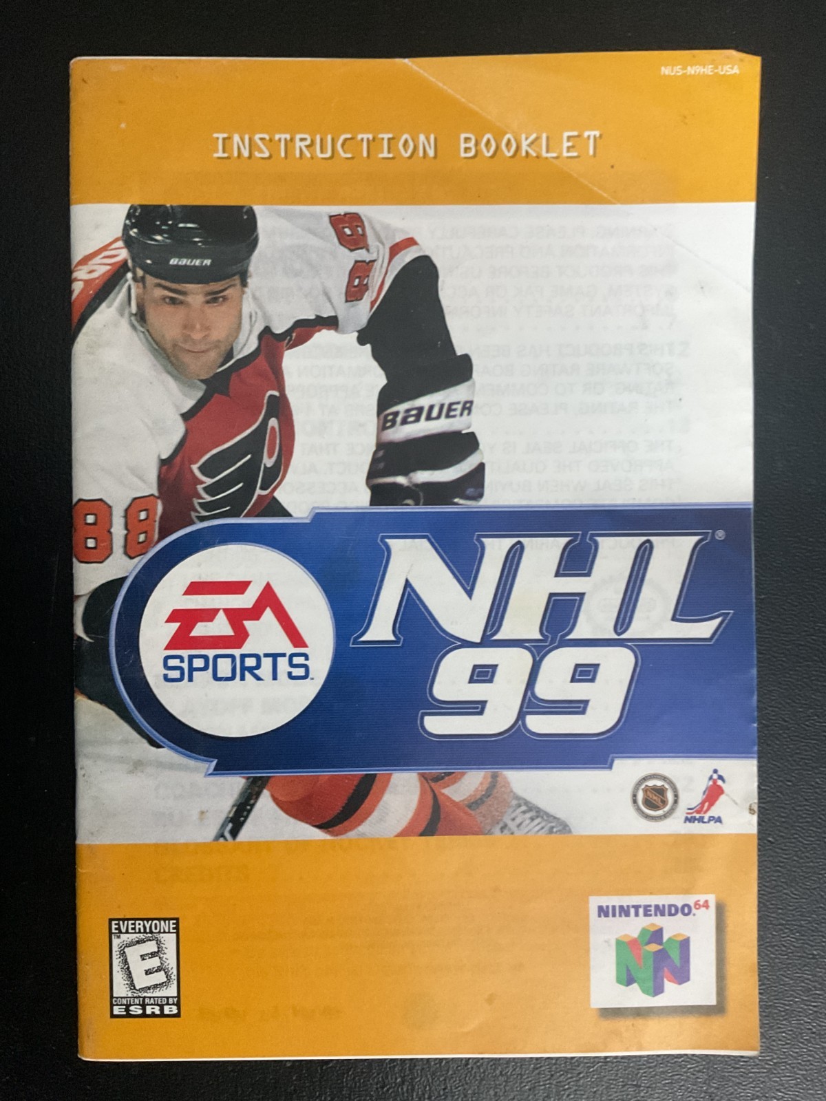 NHL 99 N64 Nintendo 64 Instruction Manual Only