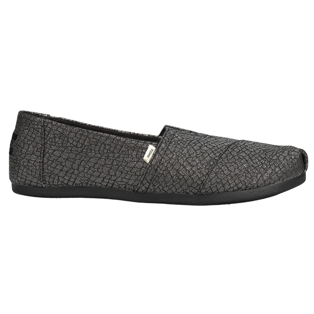 TOMS Alpargata Jacquard Slip On  Womens Black Flats Casual 10016703T