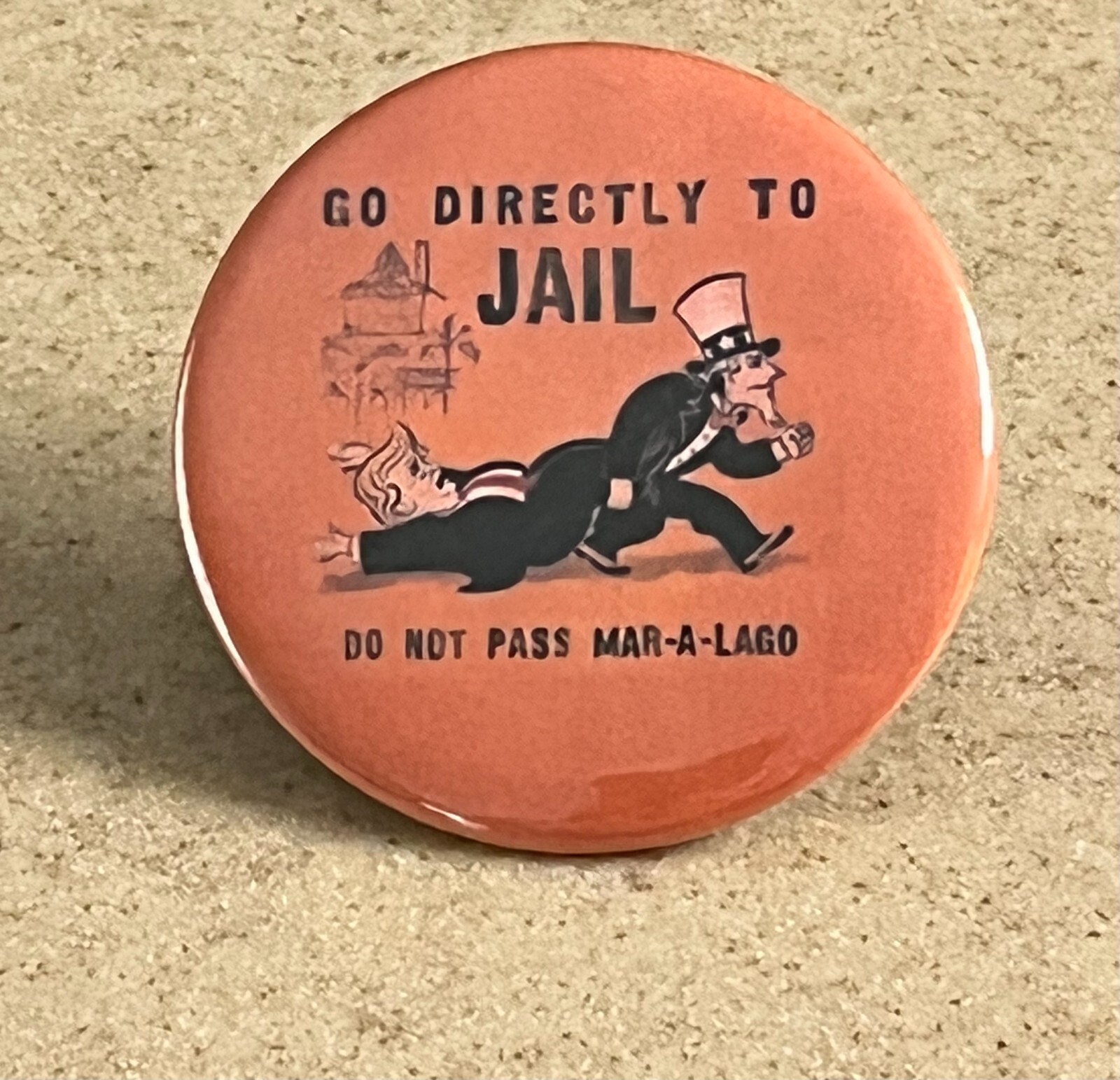 Anti-Trump Monopoly "Go Directly To Jail"  2 1/4 inch Magnet