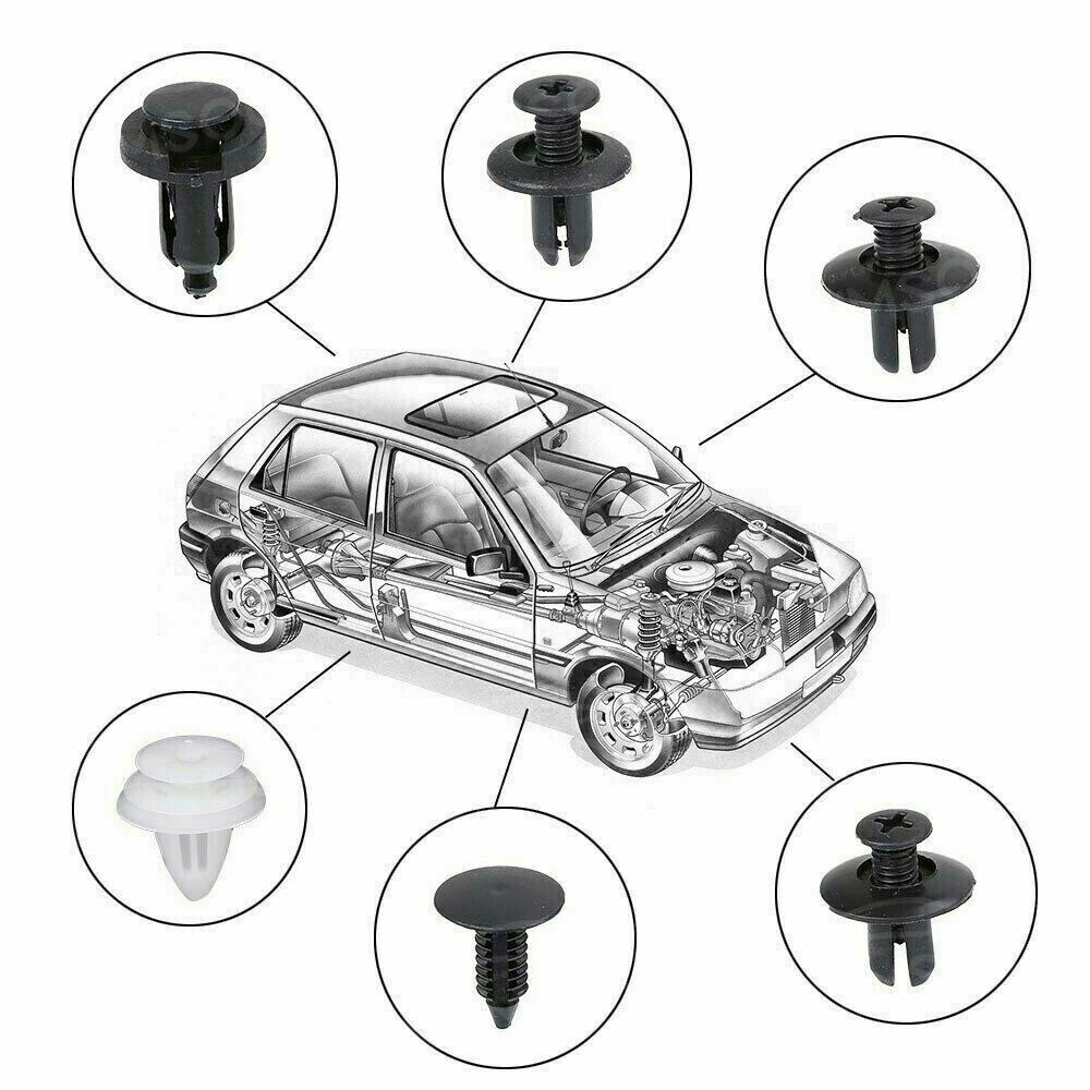 For Nissan Fixing Fastener Kit Bumper Fender Liner Push Retainer Clips 100XUS