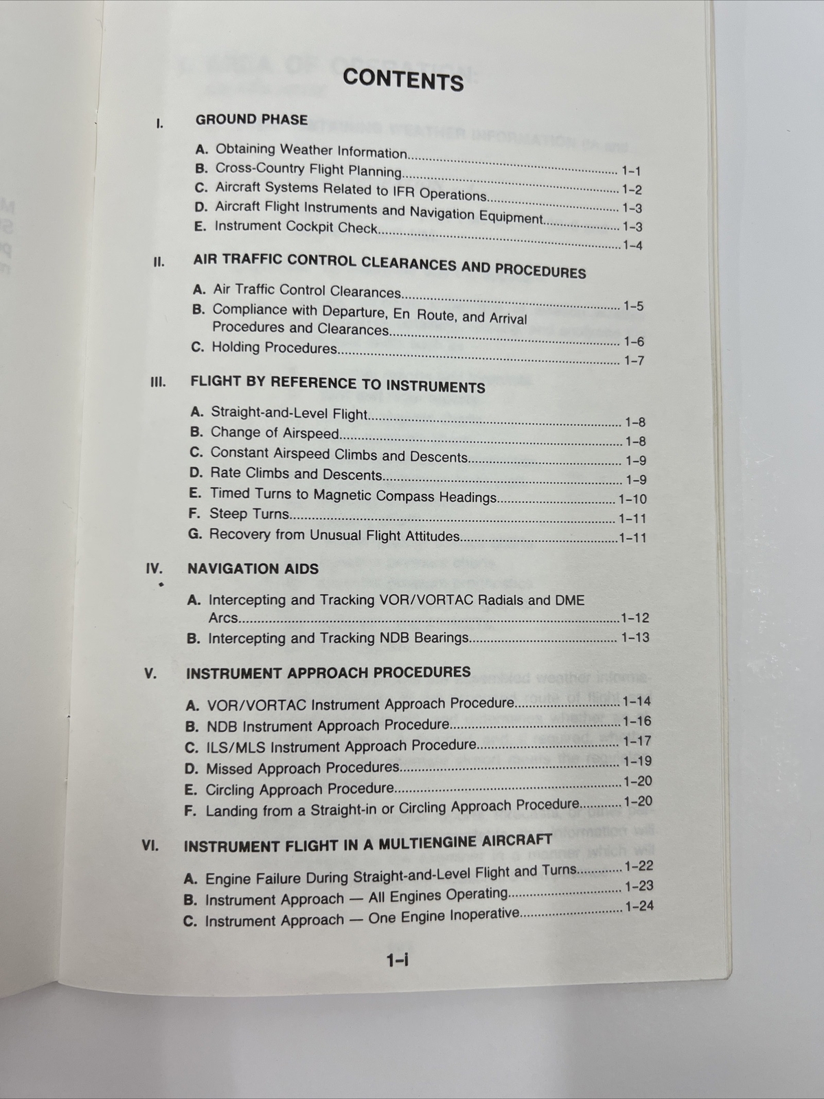 Instrument Rating Practical Test Standards for Airplane & Helicopter 1989