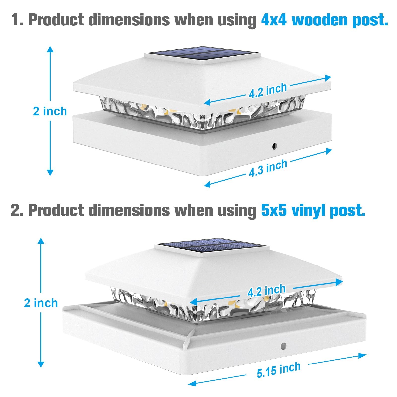 Volisun 4X4 Solar Cap Light - Outdoor Waterproof For