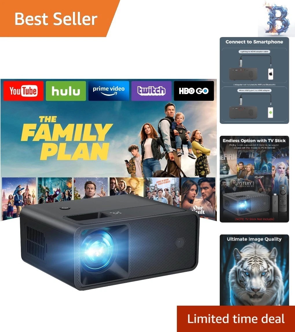 2025 Upgrade Mini Projector with Immersive Audio - Perfect for Travel & Gaming