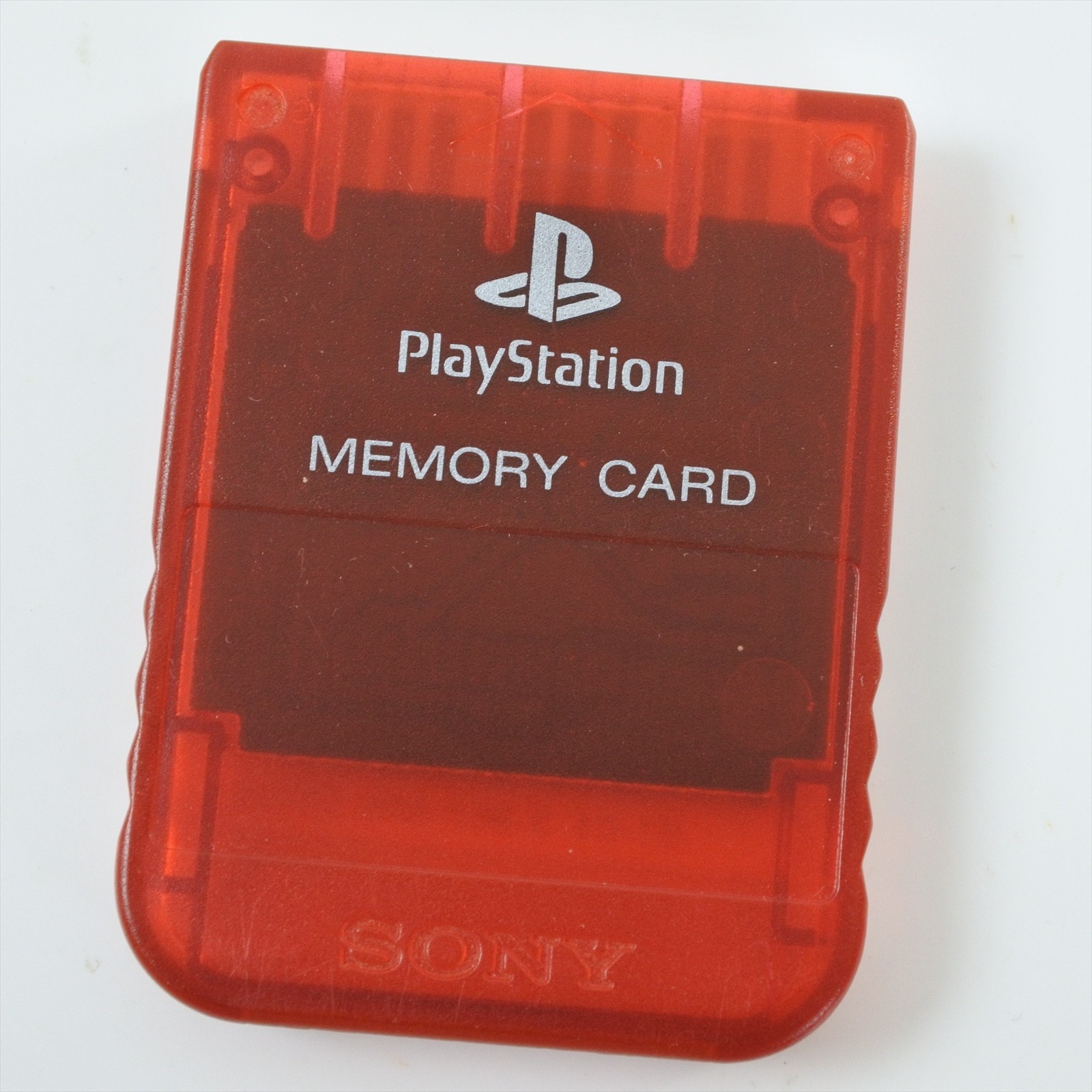 PS Memory Card CRIMSON RED 15 Blocks SCPH-1020 Playstation Sony Made Japan 905