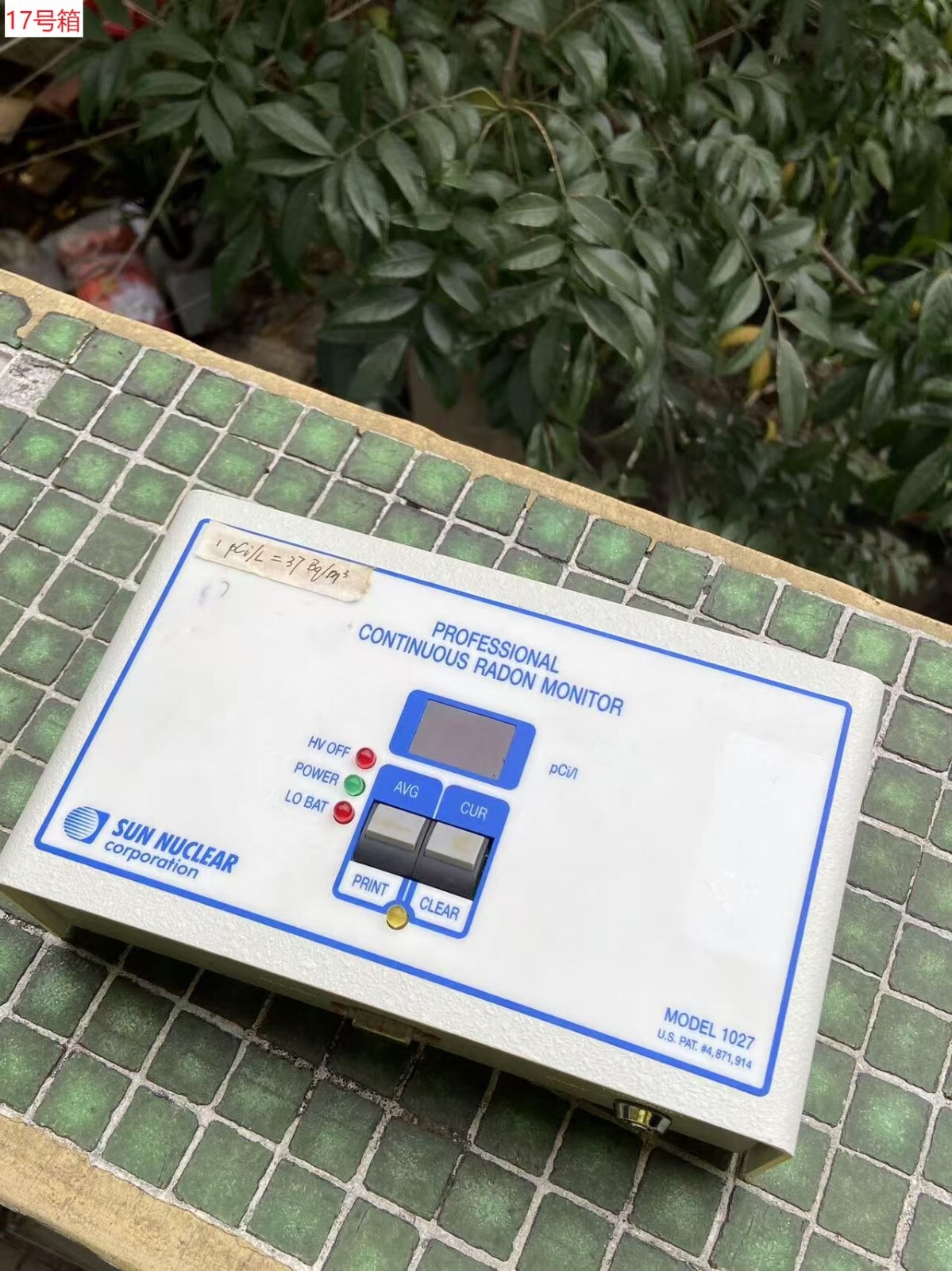 Sun Nuclear 1027 Professional Continuous Radon Monitor