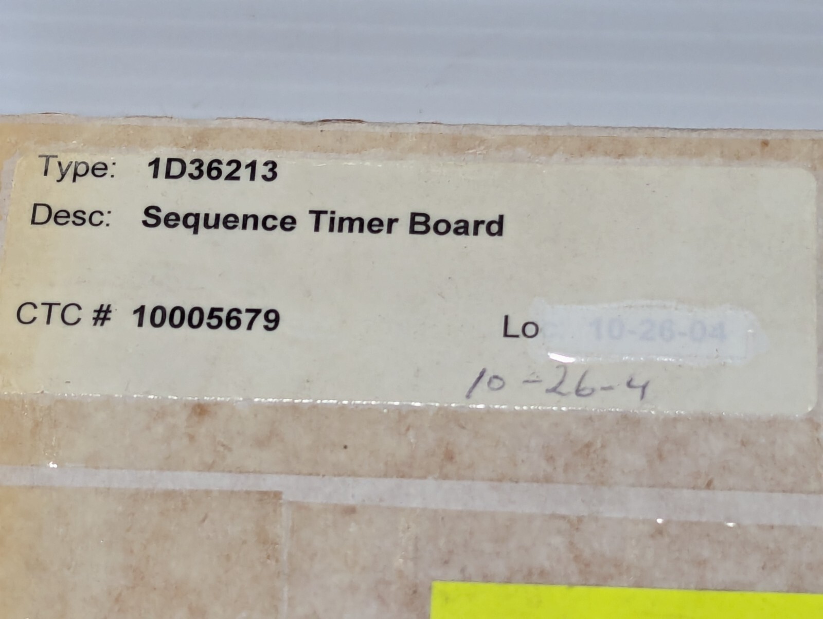 Rockwell-Goss I-D36213 sequence timer board, not fully functional