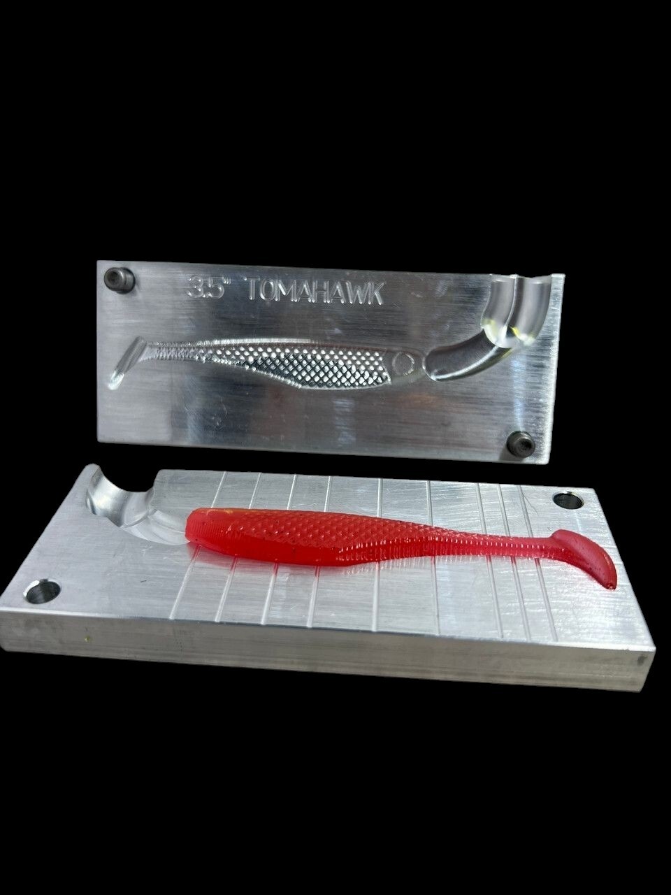 3.5" Tomahawk 1  Cavity - CNC Aluminum Soft Injection Fishing Bait Molds