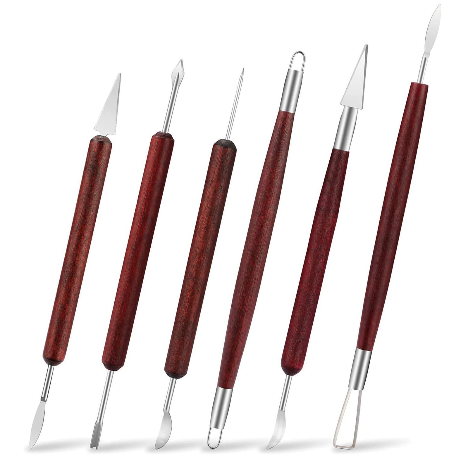 LINPHCEY 6-Piece Clay Sculpting Tools Set Perfect for Polymer Air Dry Modelin...