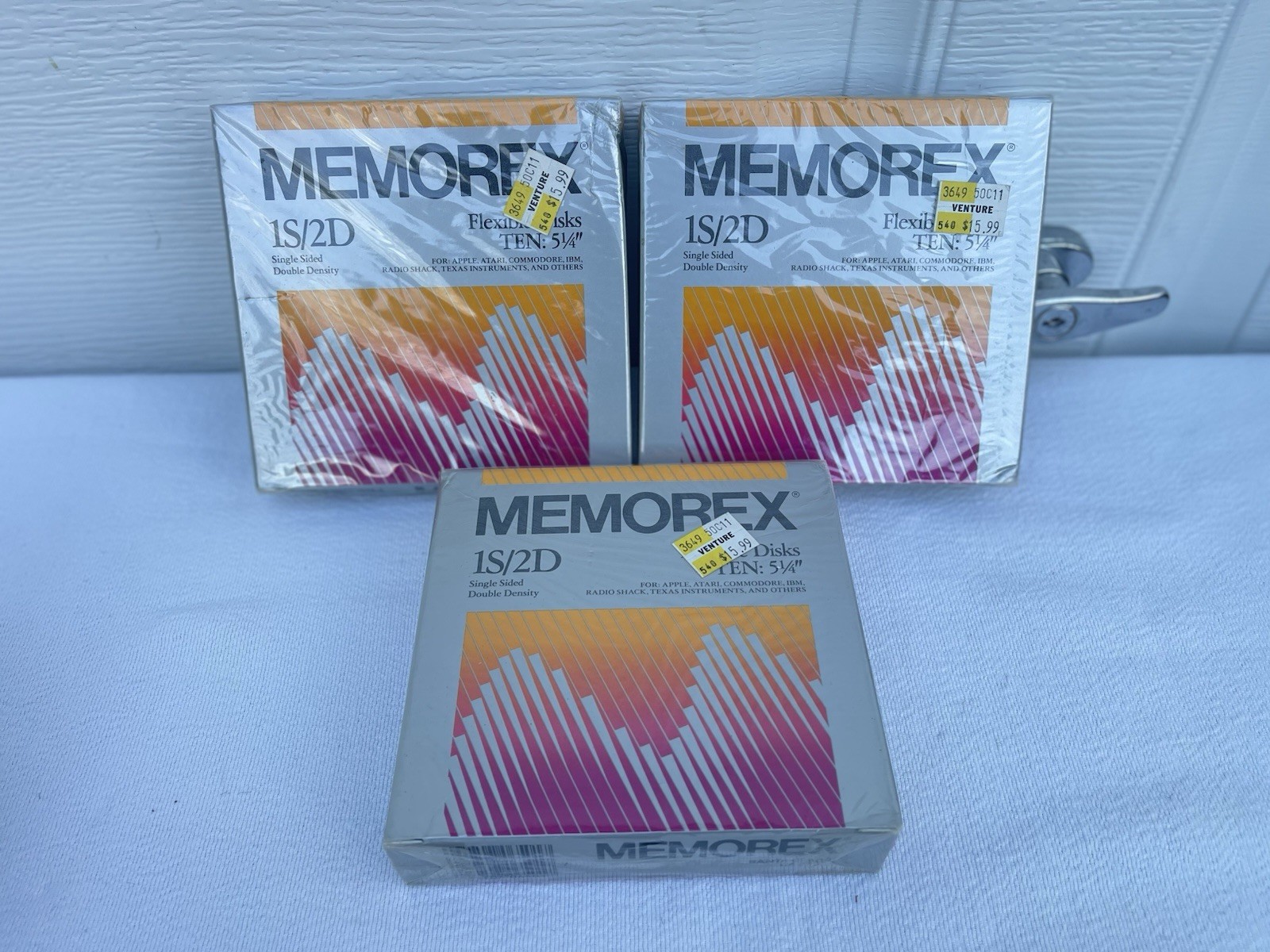 Lot Of 3 MEMOREX 1S/2D Flexible (10) Disks 5-1/4" (3202-5210) NEW/FACTORY SEALED