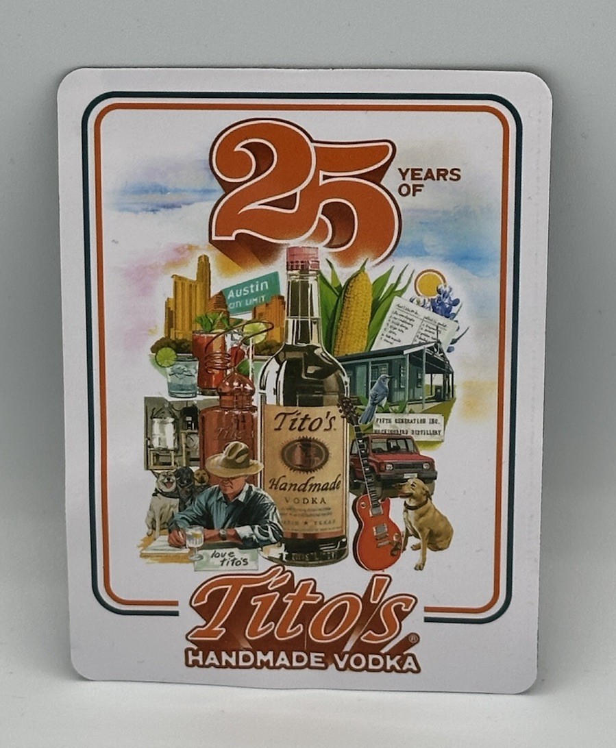 Tito’s Handmade Vodka 25th Anniversary Magnet (used)