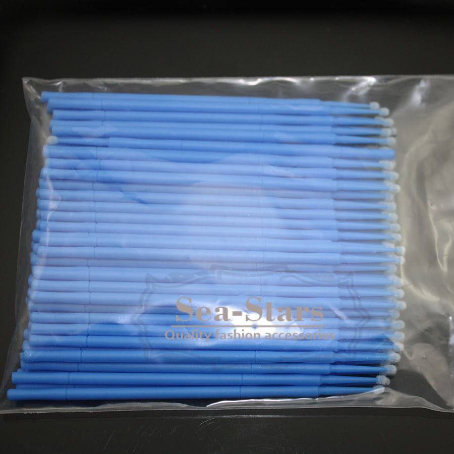 1000 PCS Blue Dental Disposable Micro Applicator Brush Bendable 2.5mm Regular