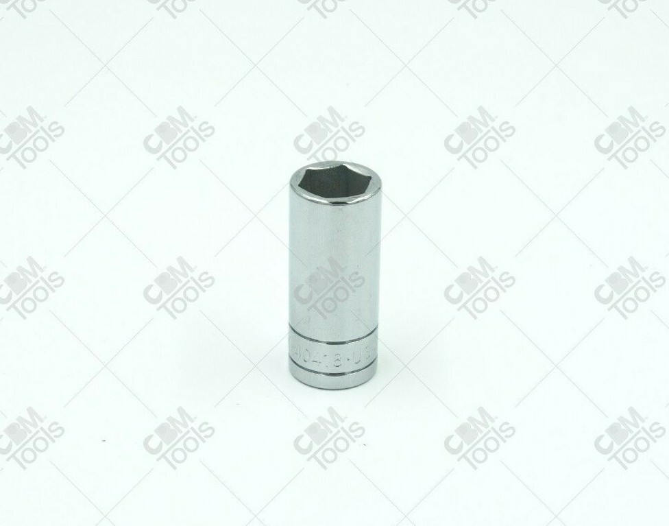 SK Hand Tools 40418 3/8" Dr. 9/16" 6pt Deep Fractional Chrome Socket