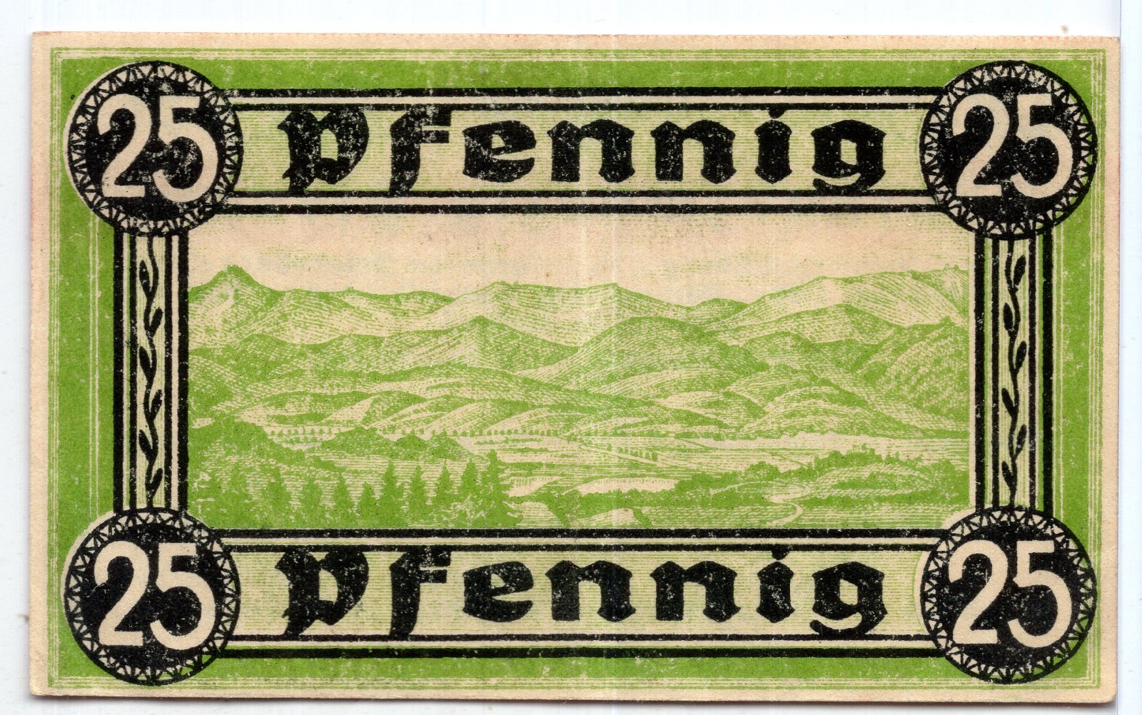 Germany Herschberg Notgeld 25 Pfennig Note (NG137)